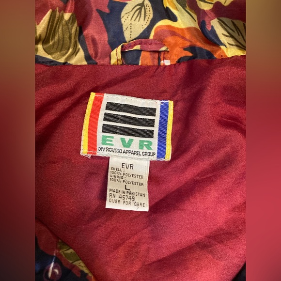 Vintage 80's EVR Crazy Sexy Cool Totally Rad Multi Color Windbreaker Jacket L - Picture 10 of 13